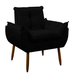 Poltrona Decorativa Sala de Estar Escritório Quarto Prime Cor: Bege - 6