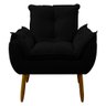 Poltrona Decorativa Sala de Estar Escritório Quarto Prime Cor: Bege - 1