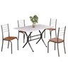 Conjunto Sala de Jantar Mesa Retangular 100x60cm Tampo Madeira Mdp 4 Cadeiras Rio - 2