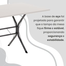Conjunto Sala de Jantar Mesa Retangular 100x60cm Tampo Madeira Mdp 4 Cadeiras Rio - 9