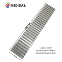 Ver imagem 3 de Ralo Linear 20x100 Inox 304 Reforçado Tela Garagem Veículos Passeio