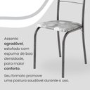 Ver imagem 6 de Conjunto Sala de Jantar Mesa Retangular 100x60cm Tampo Madeira MDP 4 Cadeiras Rio Prata/Paraopeba/Mart