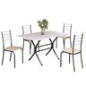 Conjunto Sala de Jantar Mesa Retangular 100x60cm Tampo Madeira Mdp 4 Cadeiras Rio - 2
