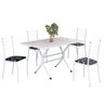 Conjunto Sala de Jantar Mesa Retangular 100x60cm Tampo Madeira Mdp 4 Cadeiras Rio - 2