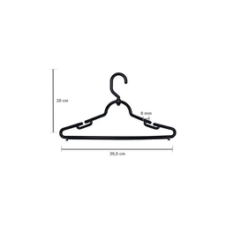 Kit 50 Cabides Giratório Cavado Preto – Praticidade e Organização - 2