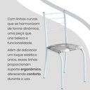 Ver imagem 7 de Conjunto Sala de Jantar Mesa Retangular 100x60cm Tampo Madeira Mdp 4 Cadeiras Rio