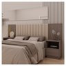 Cabeceira Box Lizz Casal Queen Mesa Cabeceira 138 a 158 Robel Cappucino - 2