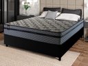 Ver imagem 1 de Conjunto Cama Box Casal c/ Molas Ensacadas Montreal Preto 138x188x64