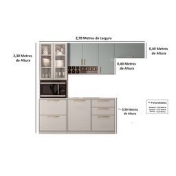 Cozinha Modulada 4 Peças Essence  100% Mdf Itatiaia - 3