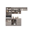 Ver imagem 5 de Cozinha Modulada 4 Peças 8 Portas 4 Gavetas Nicho p/Forno MDF Rodapé em PVC Essence Itatiaia Cinza/Fendi/Gris