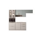 Ver imagem 3 de Cozinha Modulada 4 Peças 8 Portas 4 Gavetas Nicho p/Forno MDF Rodapé em PVC Essence Itatiaia Cinza/Fendi/Gris