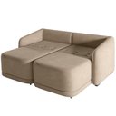 Ver imagem 3 de Sofá Cama para Sala de Estar 2 Lugares 216cm Montserrat K01 Veludo Bege - Lyam Decor