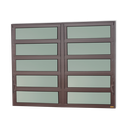 Ver imagem 1 de Basculante Alumínio 2 SEÇÕES100 X 120 Elite V.Boreal Marrom Corten Brimak