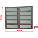 Ver imagem 2 de Basculante Alumínio 2 SEÇÕES100 X 120 Elite V.Boreal Marrom Corten Brimak