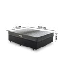 Ver imagem 7 de Cama Baú Casal 138x188 Courino Linho Preto com Dual Firm Espuma Ecoflex