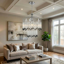 Ver imagem 5 de Luminária Pendente de Vidro Moderna para Sala de Estar – Design Sofisticado e Iluminação Elegante