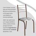 Ver imagem 7 de Conjunto Sala de Jantar Mesa Retangular 140x75cm Tampo Madeira MDP 6 Cadeiras Rio Marrom/Paraopeba
