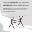 Ver mais imagens de Conjunto Sala de Jantar Mesa Retangular 140x75cm Tampo Madeira MDP 6 Cadeiras Rio Marrom/Paraopeba