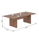 Ver imagem 2 de Mesa para Reunião 2,40 Cort Noce