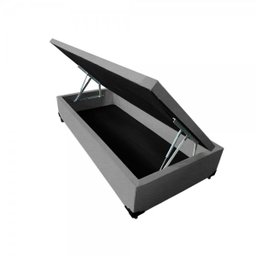 Cama Box Baú Solteiro Suede 78x188cm - Genki Kenko Colchões:areia - 3
