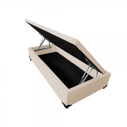 Cama Box Baú Solteiro Suede 78x188cm - Genki Kenko Colchões:areia - 5