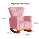 Ver imagem 7 de Poltrona Balanço C/ Puff Melinda Suede Rosa Barbie - Lm Decor