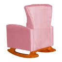 Ver imagem 6 de Poltrona Balanço C/ Puff Melinda Suede Rosa Barbie - Lm Decor