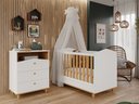 Ver imagem 2 de Jogo de Quarto de Bebê Cômoda e Berço Casinha Permobili