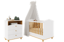 Ver imagem 1 de Jogo de Quarto de Bebê Cômoda e Berço Casinha Permobili