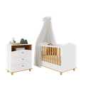 Ver imagem 1 de Jogo de Quarto de Bebê Cômoda e Berço Casinha Permobili