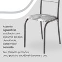 Ver imagem 6 de Conjunto Sala de Jantar Mesa Retangular 140x75cm Tampo Madeira MDP 6 Cadeiras Rio Prata/Paraopeba/Mart