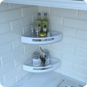 Ver imagem 1 de Kit 2 Porta Temperos e Condimentos de Parede Branco Multiuso