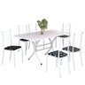 Conjunto Sala de Jantar Mesa Retangular 140x75cm Tampo Madeira Mdp 6 Cadeiras Rio - 2