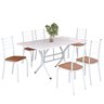 Conjunto Sala de Jantar Mesa Retangular 140x75cm Tampo Madeira Mdp 6 Cadeiras Rio - 2