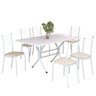 Conjunto Sala de Jantar Mesa Retangular 140x75cm Tampo Madeira Mdp 6 Cadeiras Rio - 2