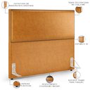 Ver imagem 4 de Cabeceira Box Casal King Com Tachas 195 cm Vicenza L02 Couríssimo Whisky - Lyam Decor