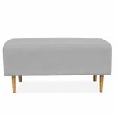 Ver imagem 3 de Kit 02 Puffs Cléo W01 Pés Palito 90 Cm Linho Cinza