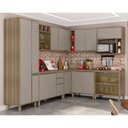 Ver imagem 1 de Cozinha Completa Modulada 10 Peças com Armário e Balcão Vidro Reflecta Mel Luciane Móveis
