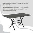 Ver mais imagens de Conjunto Sala de Jantar Mesa Retangular 100x60cm Tampo Madeira MDP Ardósia Indiana 4 Cadeiras Rio Preto/Paraopeba/Fosco
