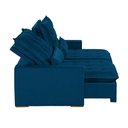 Ver imagem 7 de Sofá 6 Lugares 2.90 Mt Retrátil E Reclinável Veludo Azul