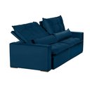 Ver imagem 5 de Sofá 6 Lugares 2.90 Mt Retrátil E Reclinável Veludo Azul