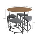 Ver imagem 2 de Mesa com Bancos Estofados Li038 Kappesberg Industrial