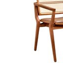 Ver imagem 4 de Cadeira para Mesa de Jantar Katy 59cm Madeira Maciça com Braço | Courino Marrom Claro - Sallar Home