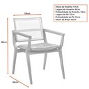 Ver imagem 3 de Cadeira para Mesa de Jantar Katy 59cm Madeira Maciça com Braço | Courino Marrom Claro - Sallar Home