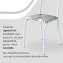 Ver imagem 6 de Conjunto Sala de Jantar Mesa Retangular 100x60cm Tampo Madeira MDP Ardósia Indiana 4 Cadeiras Rio Branco/Paraopeba
