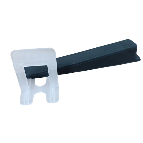 Espaçador Nivelador Porcelanato Piso Cerâmica 1,5mm Slim 1000 Un + 100 Cunha Caixa