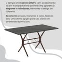 Ver mais imagens de Conjunto Sala de Jantar Mesa Retangular 140x75cm Tampo Madeira MDP Indiana 6 Cadeiras Rio Marrom/C.