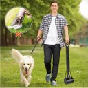 Ver imagem 2 de Pa Coletora Fezes Coco Gato Cao Cachorro Pet Cascalho Grama Sujeira Alça Longa Dobravel Duravel Resi