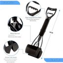 Ver mais imagens de Pa Coletora Fezes Coco Gato Cao Cachorro Pet Cascalho Grama Sujeira Alça Longa Dobravel Duravel Resi