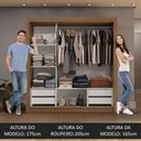 Ver imagem 6 de Guarda-roupa Casal 3 Portas de Correr com Espelhos 4 Gavetas Rustic Sublime Plus Madesa